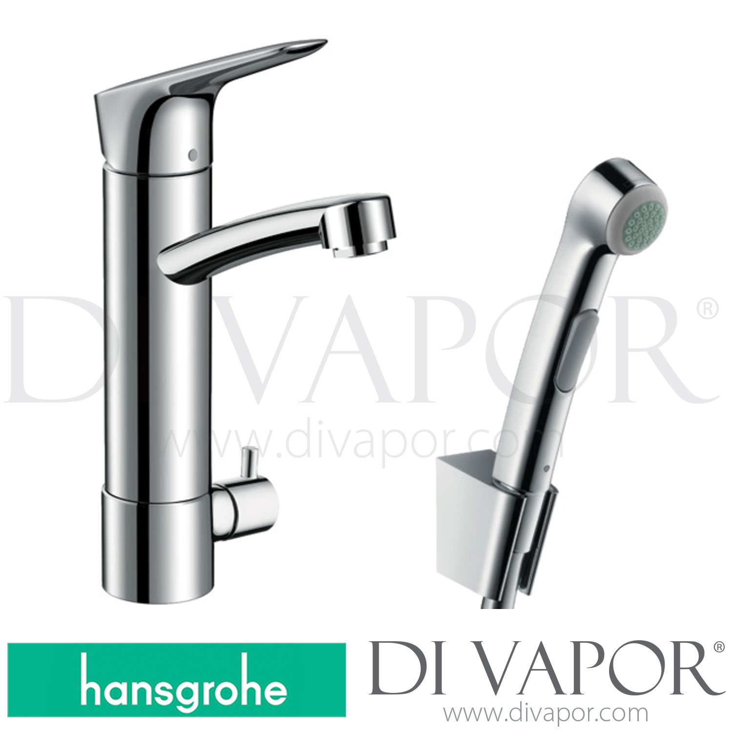 Hansgrohe 31543000 Logis Single Lever Basin Mixer With Device Shut-Off ...