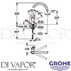 Grohe 31554000 Mixer Spare Diagram