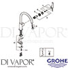 Grohe 31555000 Mixer Spare Tech Diagram