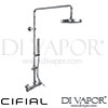 Cifial Techno 465 Exposed Wall Shower Fixed Manual Shower Spare Parts