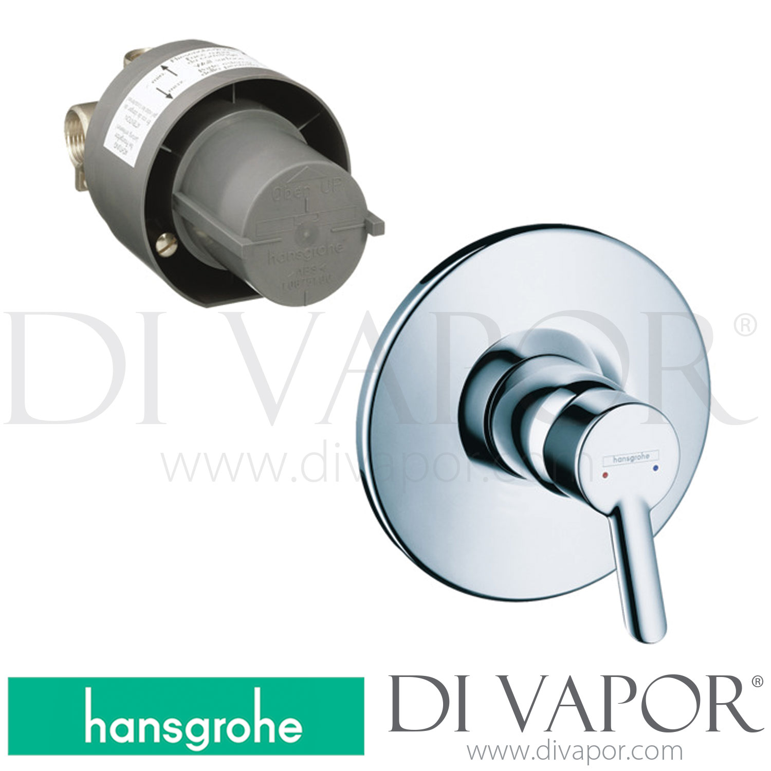 Hansgrohe 31764000 Focus S Single Lever Shower Mixer Set for Concealed ...