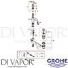 Grohe 32109001 Mixer Spare Tech Diagram