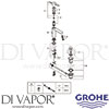 Grohe 32114001 Mixer Spare Tech Diagram