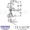 Grohe Minta Single-Lever Sink Mixer Dimensions