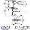 Grohe Eurosmart Single-Lever Sink Mixer Dimensions