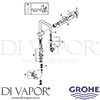 Grohe 32319DC0 Mixer Spare Tech Diagram