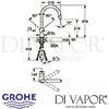 Grohe Minta Single-Lever Sink Mixer Dimensions