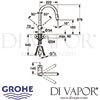 Grohe Minta Single-Lever Sink Mixer Kitchen Tap Dimensions