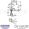 Grohe Minta Single-Lever Sink Mixer Dimensions