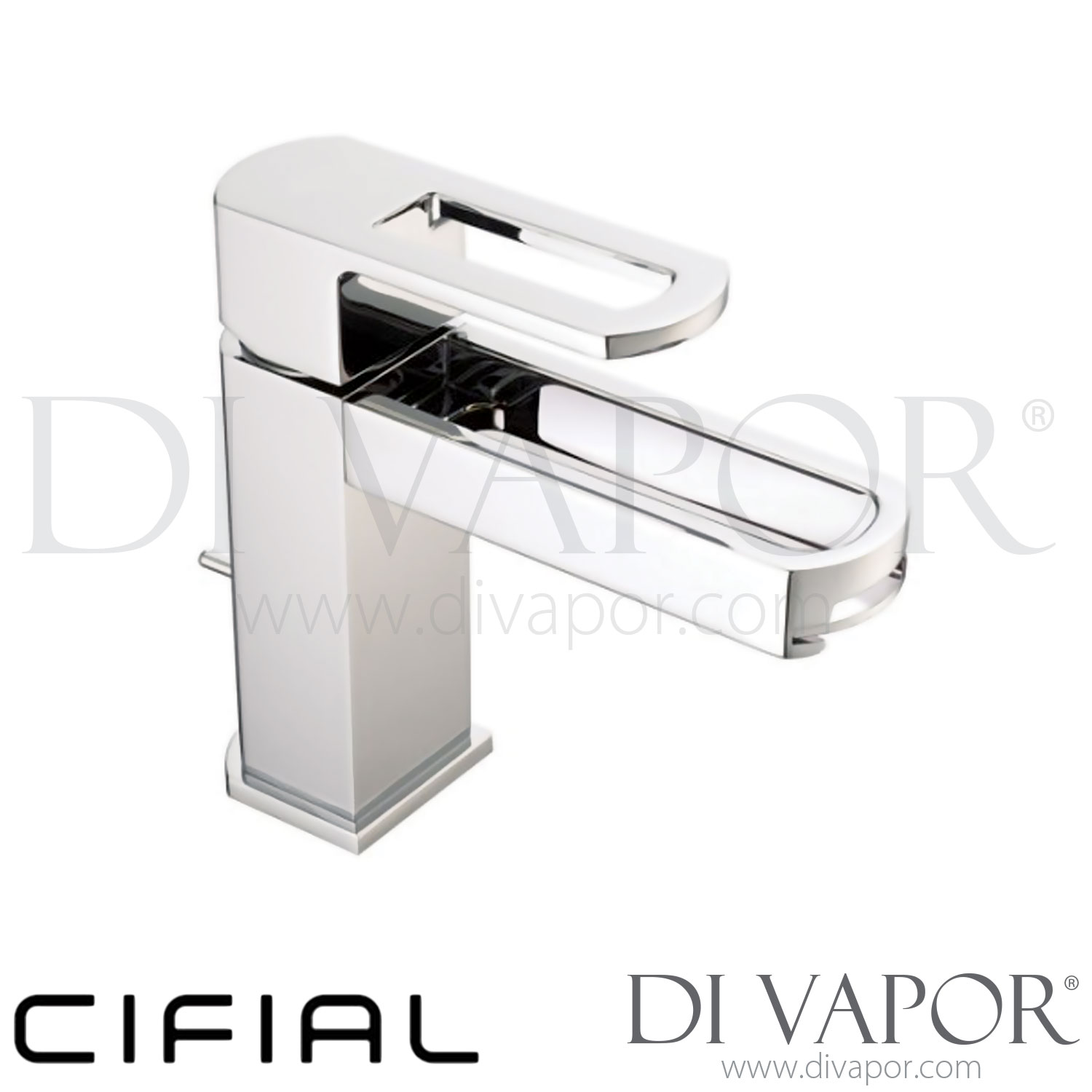 Cifial 32400PSMK Cudo Open Mono Basin Mixer With Pop-Up Waste (Smoked ...