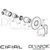 Cifial 32431VV Viva Concealed Shower Manual Mixer Dimension