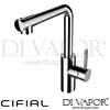 Cifial Techno Straight Single-Lever Kitchen Tap Swivel 1F Spare Parts