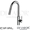 Cifial Techno Polished Chrome Kitchen Single-Lever Mixer Tap Spare Parts