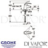 Grohe Eurosmart Single-Lever Basin Mixer S-Size Dimensions