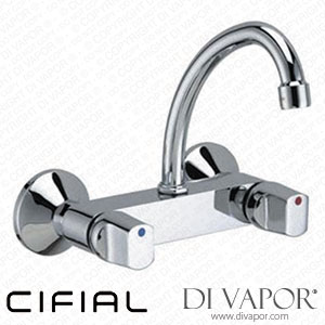 Cifial 32600EL Euroliva 2 Hole Wall Mixer with High Swivel Spout Spare Parts