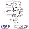 Grohe Essence Single-Lever Basin Mixer L-Size Dimensions