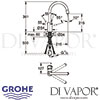 Grohe Concetto Single-Lever Sink Mixer Kitchen Tap Dimensions