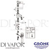 Grohe 32810000 Mixer Spare Tech diagram