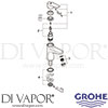 Grohe 32813000 Spare Tech Diagram