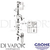 Grohe 32814000 Mixer Spare Tech Diagram