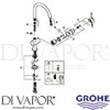 Grohe 32930000 Mixer Spare Tech Diagram