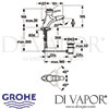 Grohe Europlus Classic Basin Mixer Dimensions