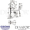 Grohe Blue Pure Starter Kit Chrome Tap Dimensions