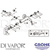 Grohe 33624001 GEN1 Mixer Spare Tech Diagram