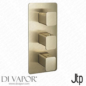 JTP Hix Brushed Brass Triple Outlet Thermostatic Concealed Shower Valve Vertical - 33691BBR Spare Parts