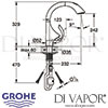 Grohe K4 Single-Lever Sink Mixer Tap Dimensions