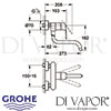 Grohe Eurostyle Cosmopolitan Single-Lever Sink Mixer Tap Dimensions