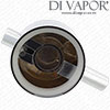 Round Chrome Temperature Control Handle