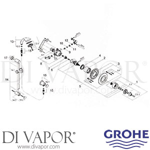 Grohe 34 083 Grohmaster Avensys Thermostatic Dual BIV Shower Spare Parts