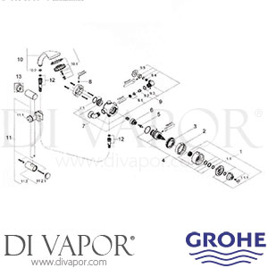 Grohe 34 084 Grohmaster Avensys Thermostatic Dual EV Shower Valve Spare Parts