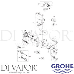 Grohe 34 226 Grohmaster Automatic 2000 (3/4 Inch) Shower Spare Parts