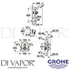 Grohe 34024000 Spare Diagram