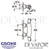 Grohe Chiara Thermostat Shower Mixer Dimensions