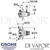 Grohe Avensys Traditional Concealed Shower Valve Dimensions