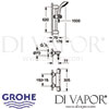 Grohe Grohtherm 1000 Thermostat Shower Mixer Dimensions