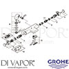 Grohe 34176001 Mixer Spare Tech Diagram