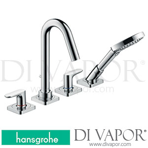 Hansgrohe 34444000 AXOR Citterio M 4-Hole Rim Mounted Bath Mixer with Lever Handles and Escutcheons 06/13 - 12/16 Spare Parts