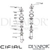 Cifial 34890ED Edwardian Pair Deck Bath Valves Dimension