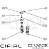 Cifial 34890SY Techno 65 Pair Deck Bath Valves Dimension