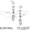 Cifial 34890T4 TH400 Pair Deck Bath Valves Lever Dimension