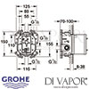 Grohe Rapido E Universal Single Lever Manual Shower Mixer Valve Dimensions