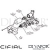 Cifial Technovation Style 35 Built-In Valve 1 Outlet Dimension