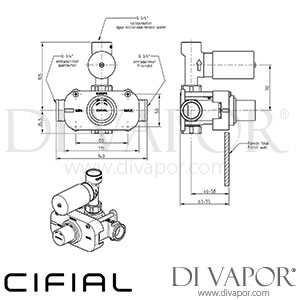 Cifial 3580012 Technovation Technovation Style 35 Built-In Valve 1 Outlet Spare Parts