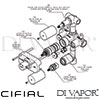 Cifial Techno 251 Built-In Valve 3 Outlets Dimension