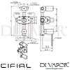 Cifial Techno 251 Built-In Valve 3 Outlets Dimensions