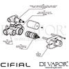 Cifial Technovation Style 35 Built-In Valve 2 Outlets Dimension